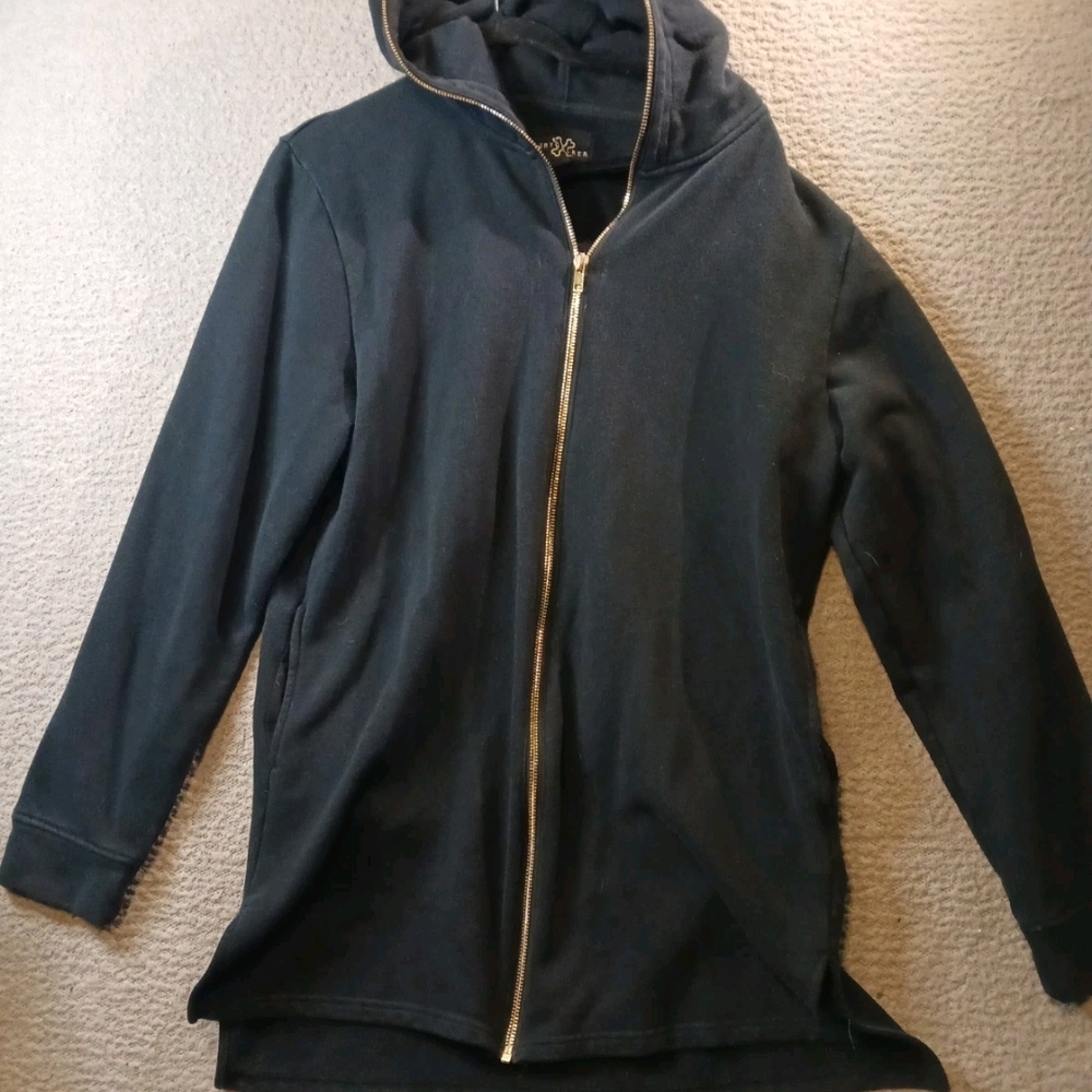 Jaywalker Men's Sweatshirt Hoodie Long Sleeve Large Black Hood Zip Up